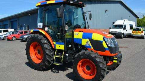 police tractor