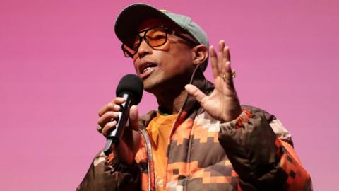 Pharrell Williams onstage at the "Piece by Piece" Closing Night Headline Gala during the 68th BFI London Film Festival at The Royal Festival Hall on October 20, 2024 in London, England.