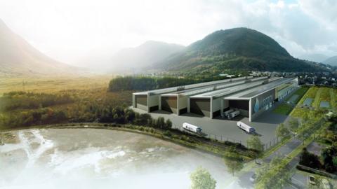 Artist's impression of planned factory