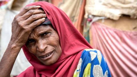 Nunney Hassnow Abdyow, one many Somalis fleeing drought and conflict, pictured in a Baidoa camp in November last year