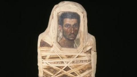 Mummified Man with Portrait