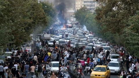 Protest in Tehran on 21 September