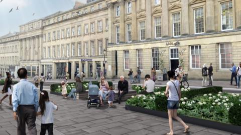 Plans showing a new-look Grey Street