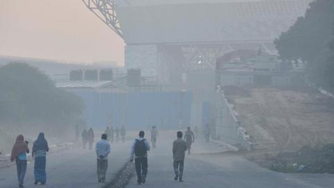 Smog seen in Delhi