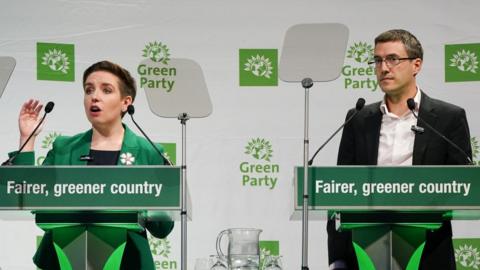 Green Party co-leaders Carla Denyer and Adrian Ramsay