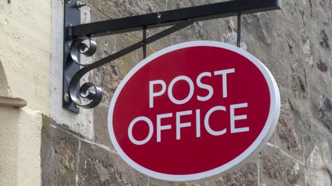 Sign outside a UK Post Office