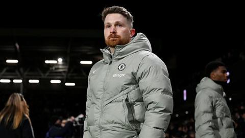 Calum McFarlane looking out over the pitch