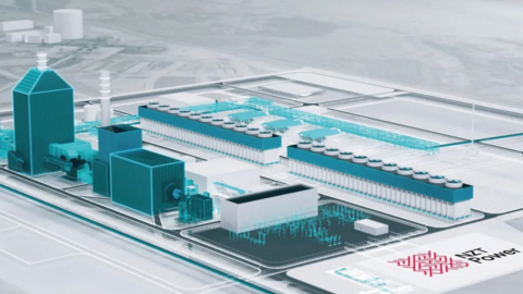 CGI of the Net Zero Teesside Power plant