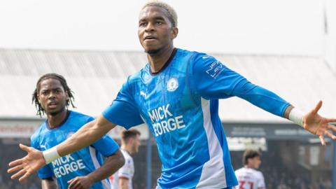 Malik Mothersille in action for Peterborough United