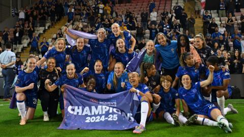 Chelsea women celebrate
