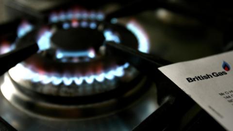 A gas hob with a British Gas bill in the foreground