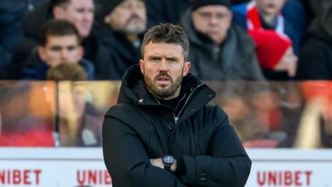 Boro boss Michael Carrick watching his side lose to Portsmouth