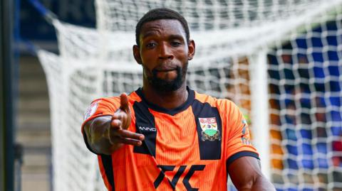 Barnet's Lee Ndlovu at Tranmere