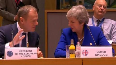 Theresa May and Donald Tusk