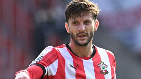 Adam Lallana playing for Southampton