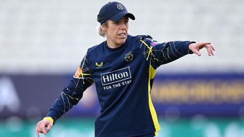 Georgia Adams in action for Hampshire