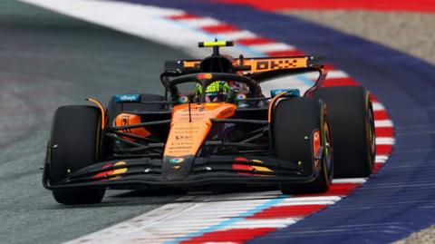 McLaren's Lando Norris during Austrian Grand Prix second practice