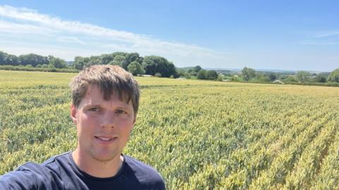 Will Oliver at his farm near Market Bosworth