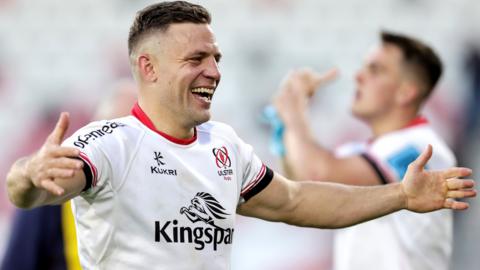 Ian Madigan is in action for Ulster against Exeter