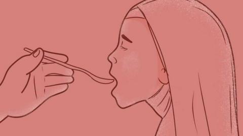 Animation of a victim of cough syrup in The Gambia