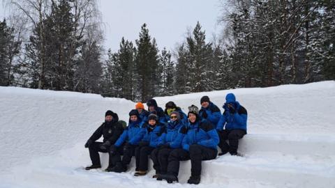 Students on expedition