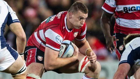 Hugh Bokenham carries the ball for Gloucester