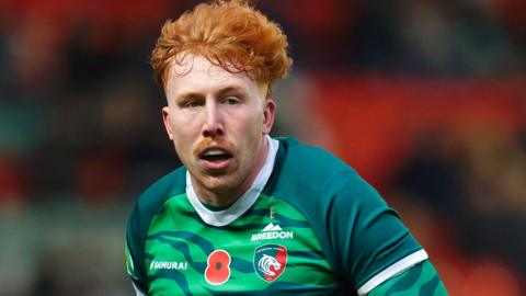 Lewis Chessum in action for Leicester Tigers