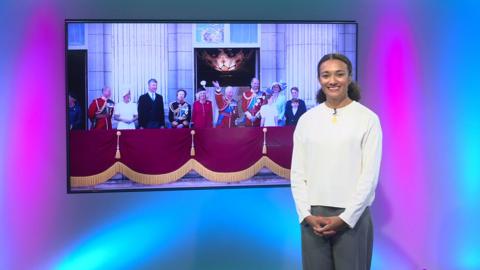 Nina on the Newsround set