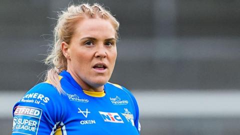 Amy Hardcastle in action for Leeds Rhinos