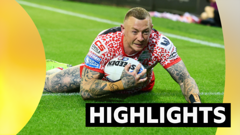 Josh Charnley scores for Leigh against Castleford