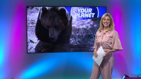Jenny on the Newsround set