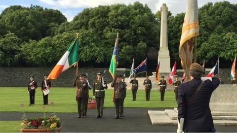The event in Dublin involved members of the Irish defence forces and the Royal British Legion