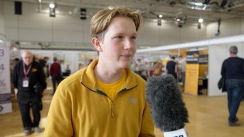 Young man at Lib Dem conference