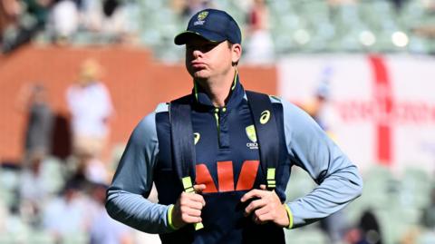 Steve Smith walks off the Adelaide Oval