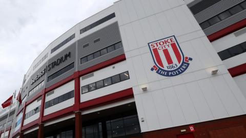 An external view of Stoke City's bet365 Stadium