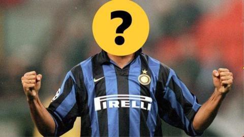 A former Inter Milan player covered by a question mark