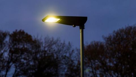 Close up of a light.