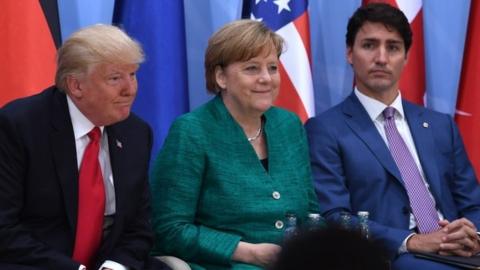 Trump, Merkel, Trudeau