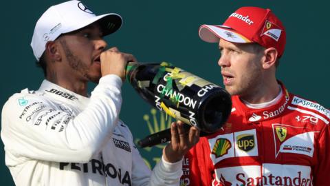 Lewis Hamilton and Sebastian Vettel