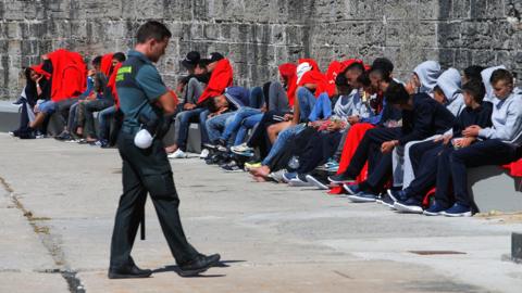 Migrants arrived in Tarifa, southern Spain - 29 June