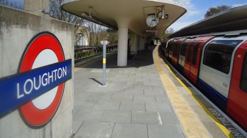 A general view image of the platform at Loughton underground station