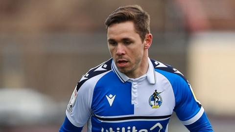 Midfielder Sam Nicholson playing for Bristol Rovers