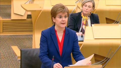 Nicola Sturgeon says all secondary pupils in Scotland will get some in-school time before the Easter holidays.