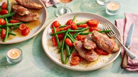 One pan saltimbocca alla Romana