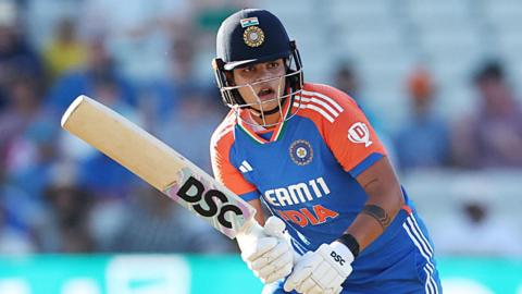 Shafali Verma batting for India against England in 2025