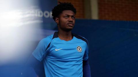 Sam Rak-Sakyi before a Chelsea match recently