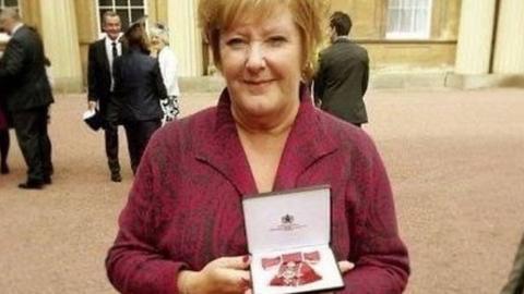 Sarah Griffith with her MBE