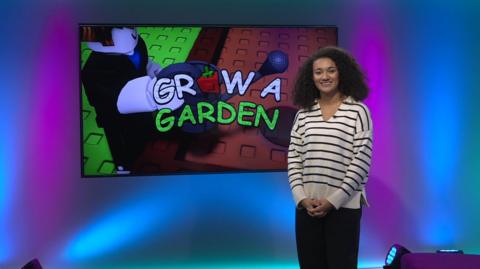 Nina on the Newsround set