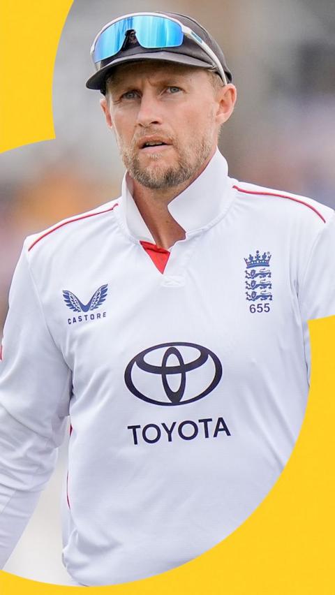 Joe Root. He is wearing a white England Test shirt.