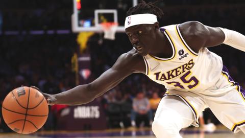 Wenyen Gabriel in action for the LA Lakers